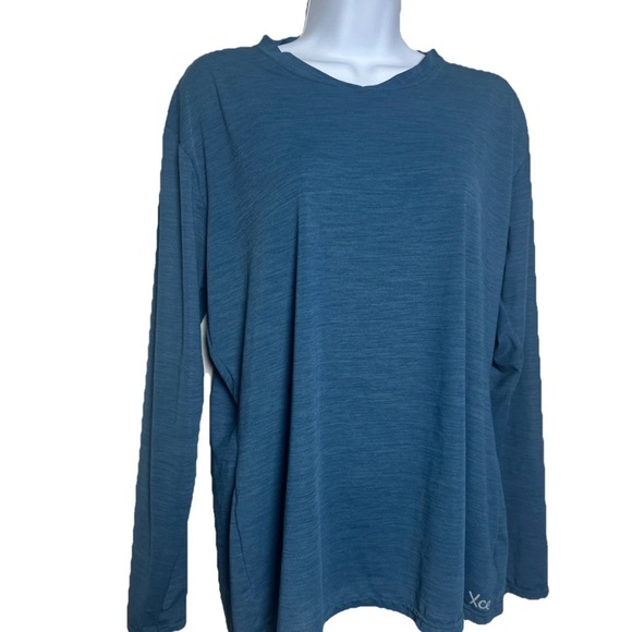 Xcel Women's VentX Long Sleeve Swim Shirt 2XL Surf Tee Blue UV Protection UPF 30 - Picture 2 of 11